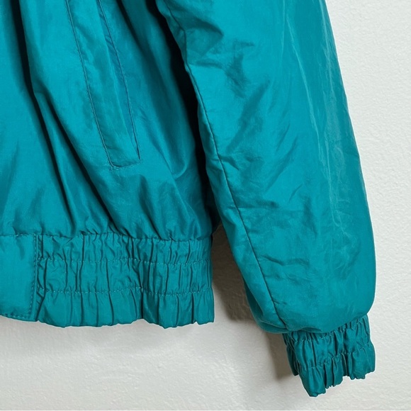 Vintage Men's Green Blue Red Long Sleeve Zip Up Front Windbreaker Jacket Size L - Picture 8 of 10